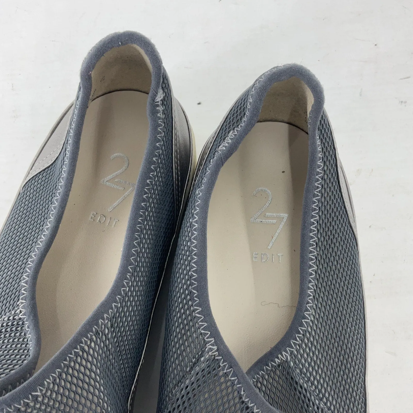 27 EDIT Black Slip-On Flats Women's Size 11 Preowned