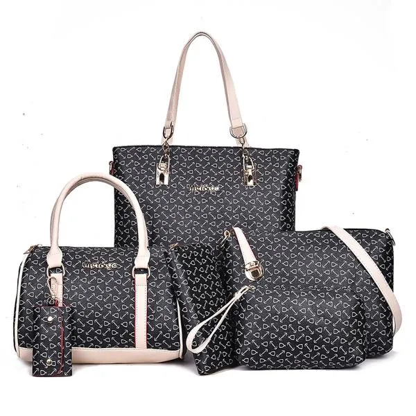 6-Piece Set: Women's Shoulder Bags Luxury Totes