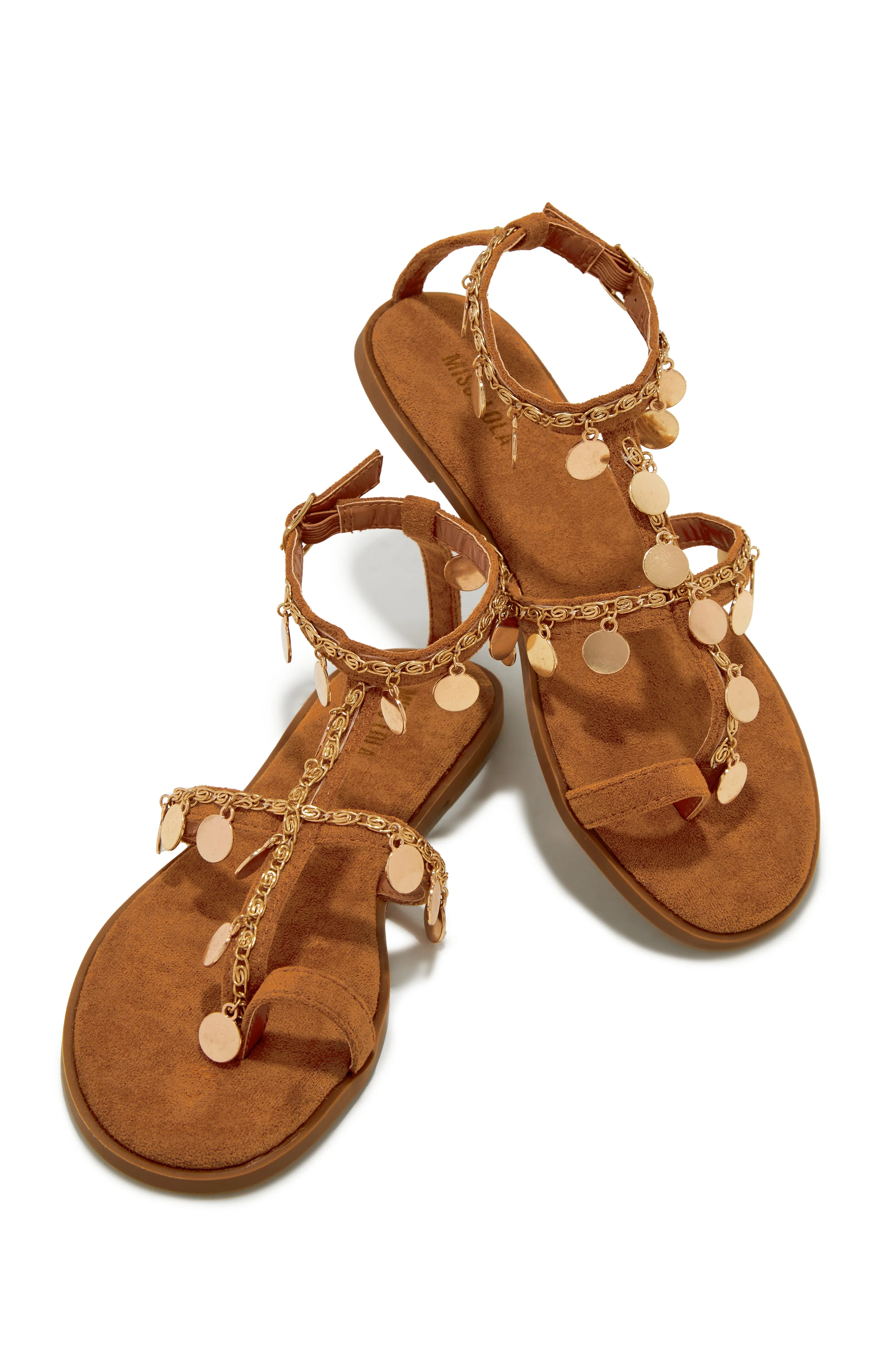 Absolute Paradise Chain Embellished Sandals - Black