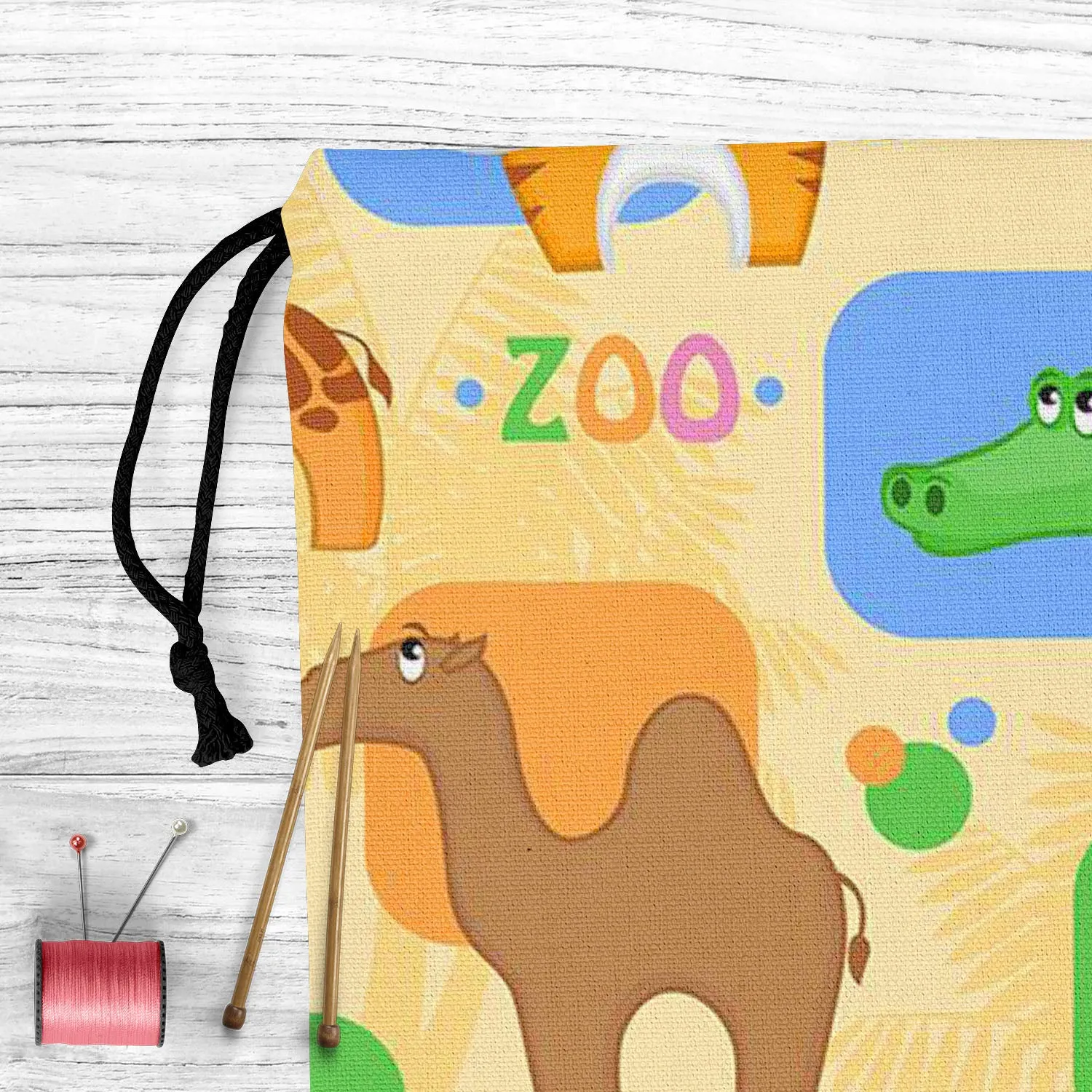 African Animals D1 Reusable Sack Bag | Bag for Gym, Storage, Vegetable & Travel