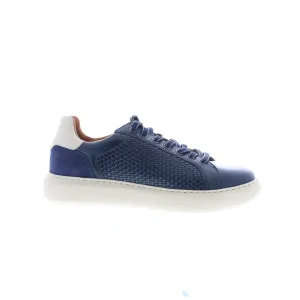 Ambitious 13450 Mens Blue Leather Lace Up Lifestyle Sneakers Shoes
