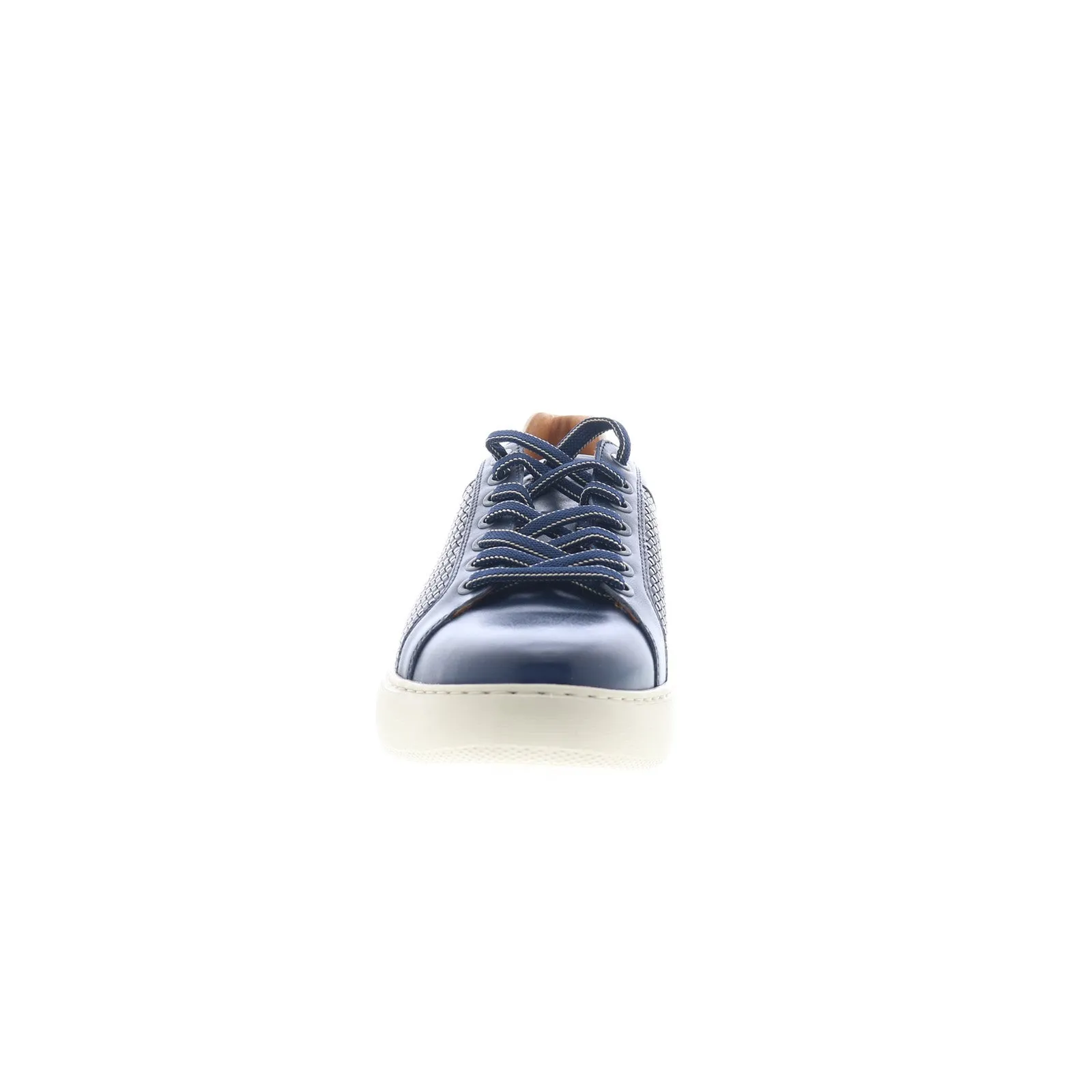 Ambitious 13450 Mens Blue Leather Lace Up Lifestyle Sneakers Shoes