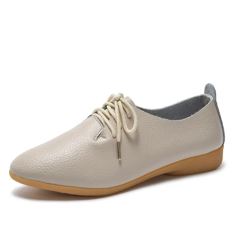 Amozae-  Back to College Women flats single sneakers women shoes flats leather mom solid color casual loafers shoes woman flat tenis feminino