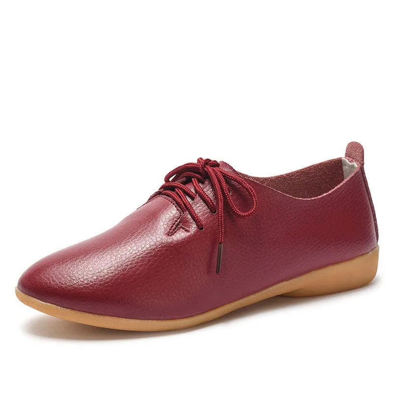 Amozae-  Back to College Women flats single sneakers women shoes flats leather mom solid color casual loafers shoes woman flat tenis feminino