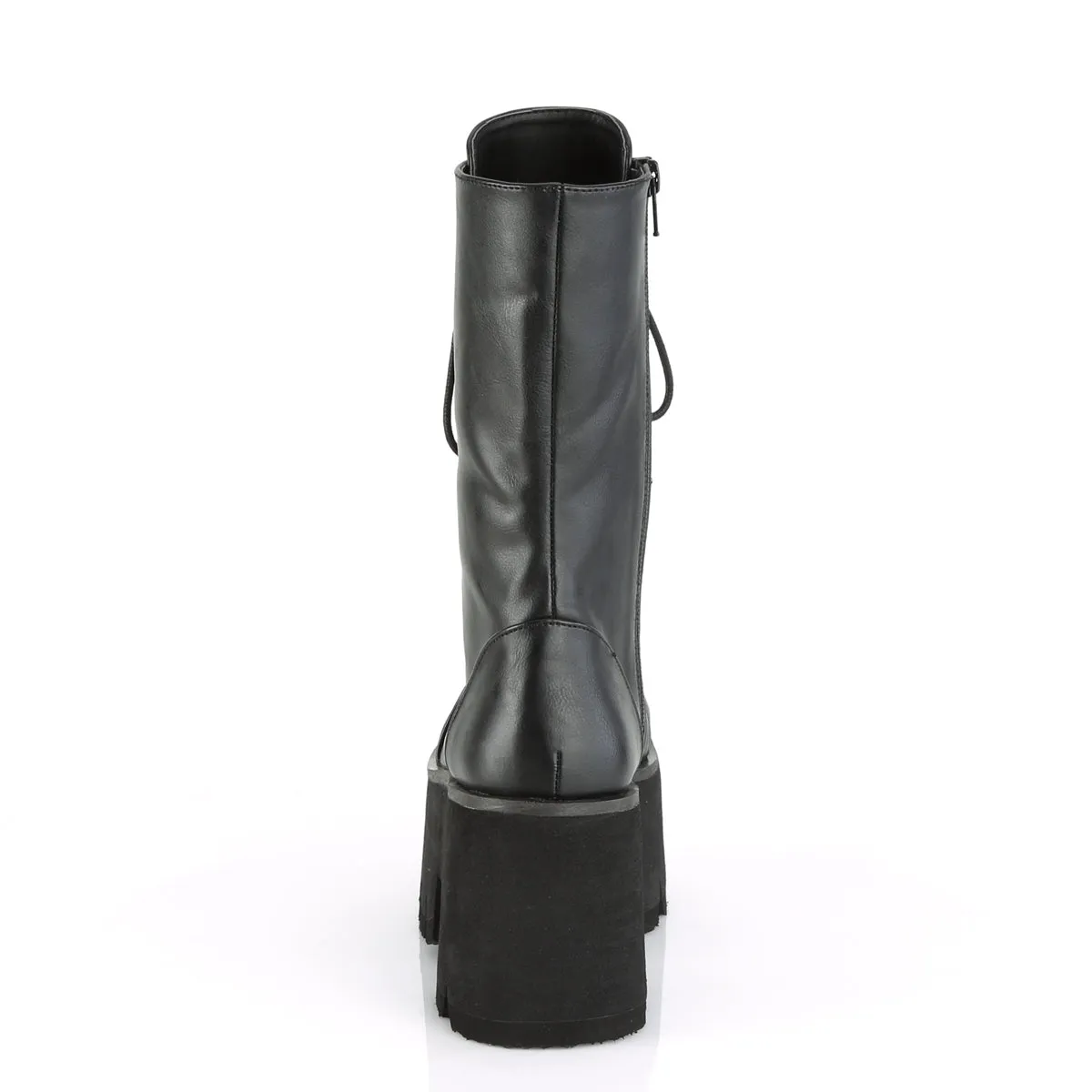 ASHES-105 DemoniaCult Black Vegan Leather Sexy Women's Mid-Calf & Knee High Boots (Alternative Footwear)
