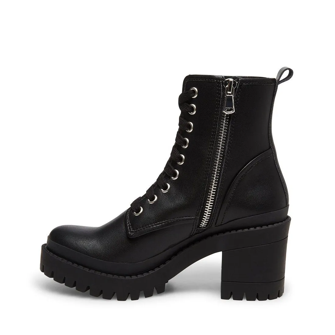 BLOOMED BLACK LEATHER