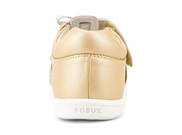 Bobux I Walk Mirror Sandal (Pale Gold   Rose Gold Stripe)