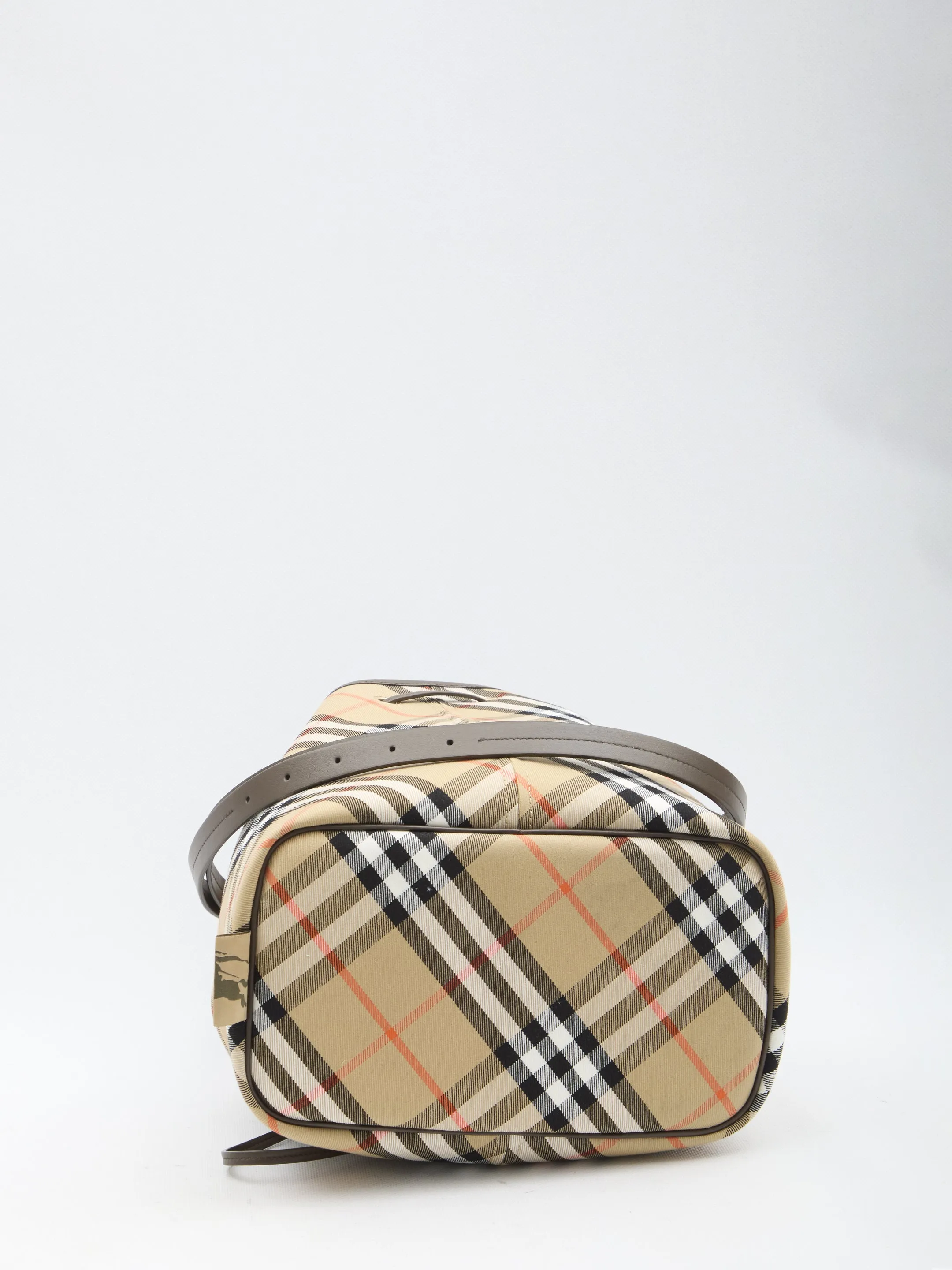 Burberry Check Drawstring Bucket Bag