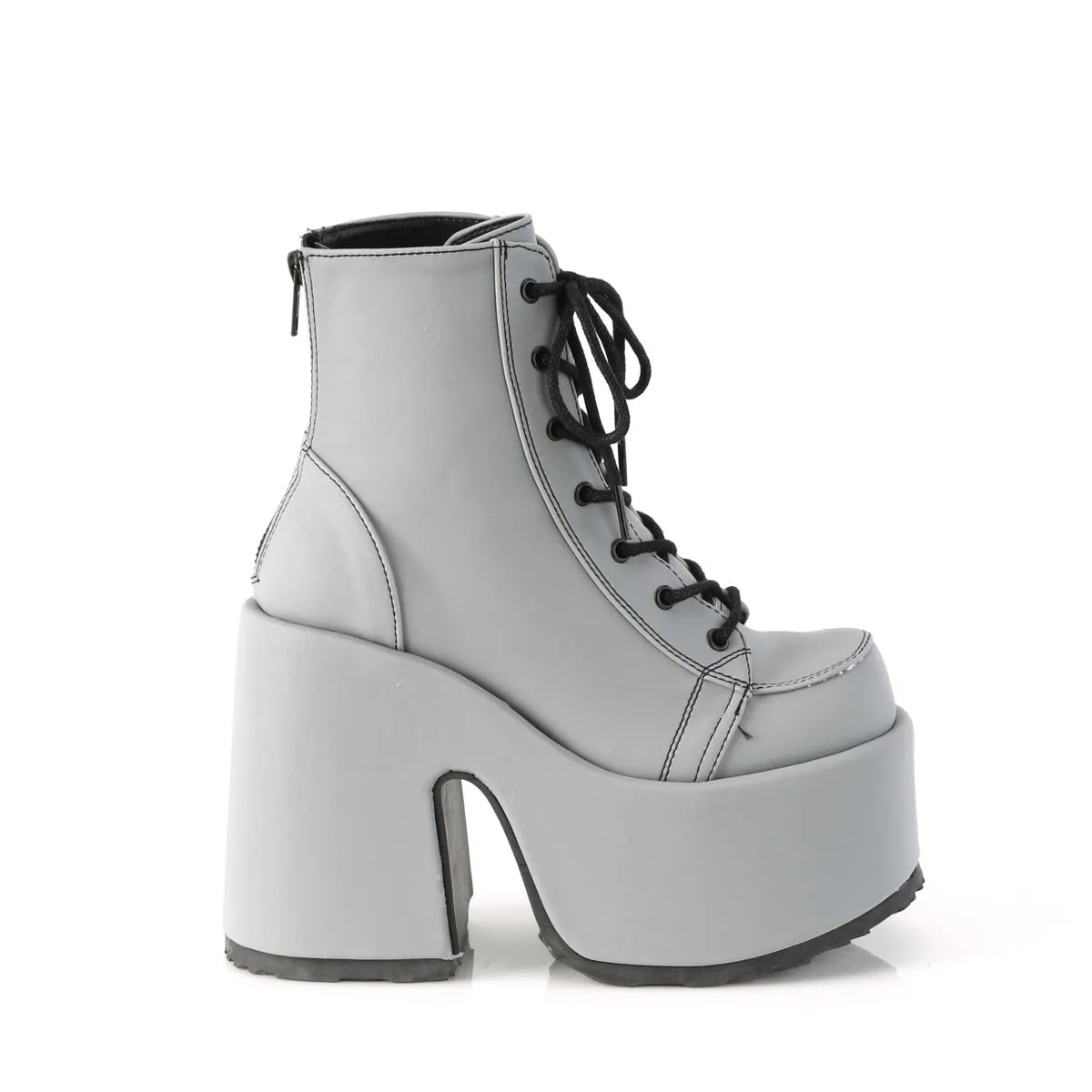 CAMEL-203 DemoniaCult Grey Sexy Women's Ankle Boots (Alternative Footwear)