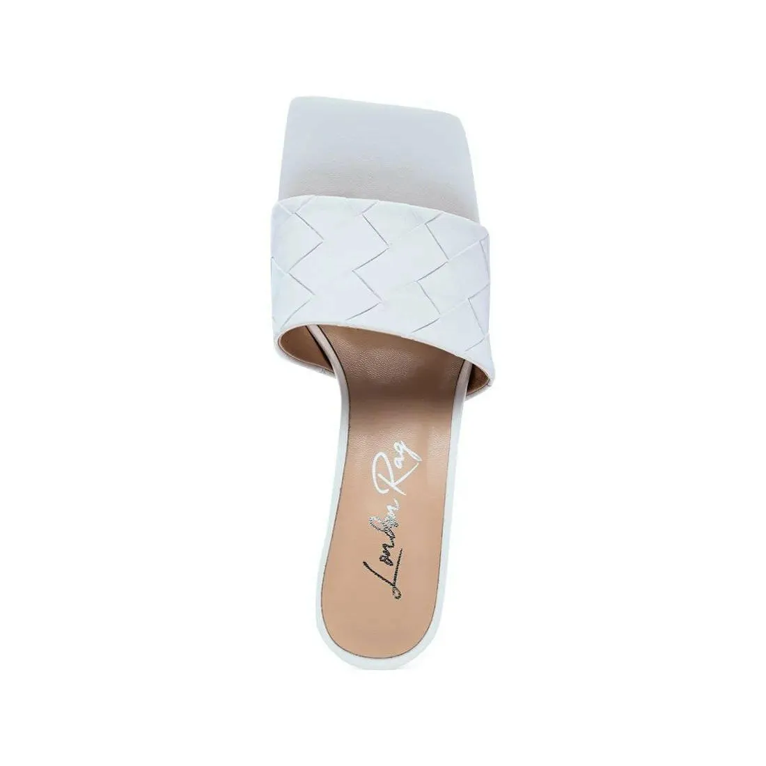Carmen Woven Strap Mid Heel Sandals