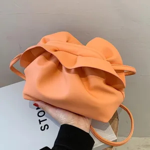 Christmas Gift Pleated Crossbody bag 2021 Summer New High quality Soft PU Leather Women's Designer Handbag Luxury brand Shoulder Messenger Bag