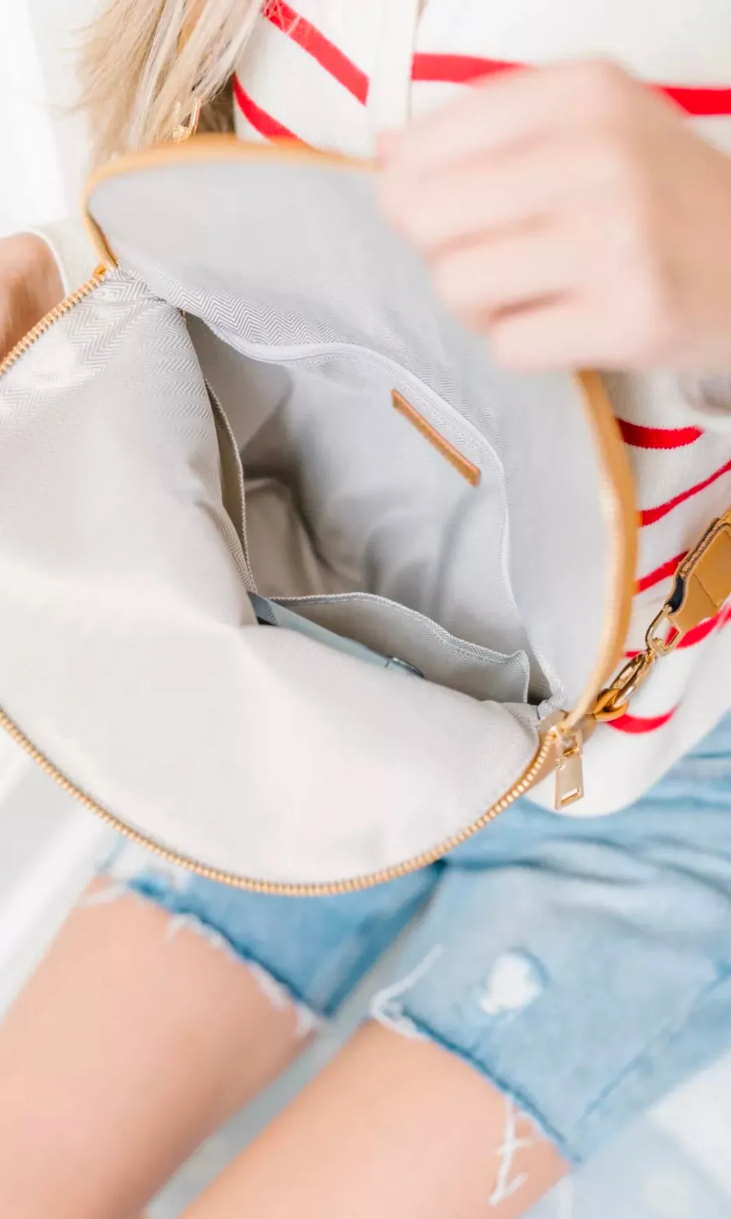 Cindy Camel Foldover Crossbody Bag