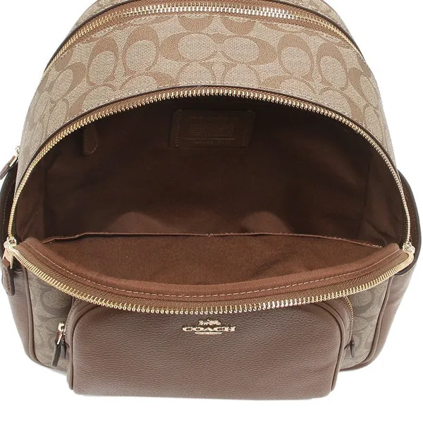 Coach Backpack Backpack Signature Beige Brown Ladies 5671