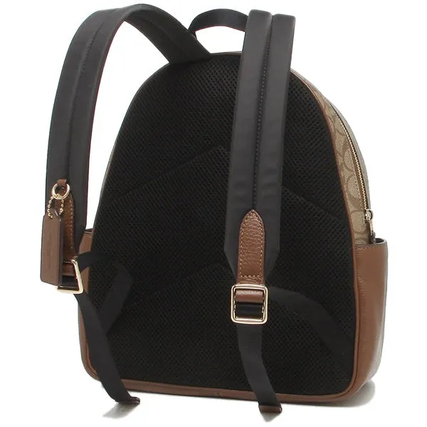 Coach Backpack Backpack Signature Beige Brown Ladies 5671