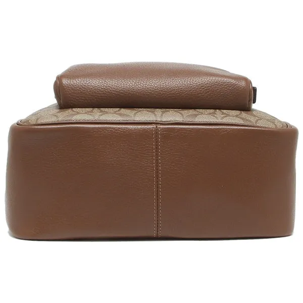 Coach Backpack Backpack Signature Beige Brown Ladies 5671