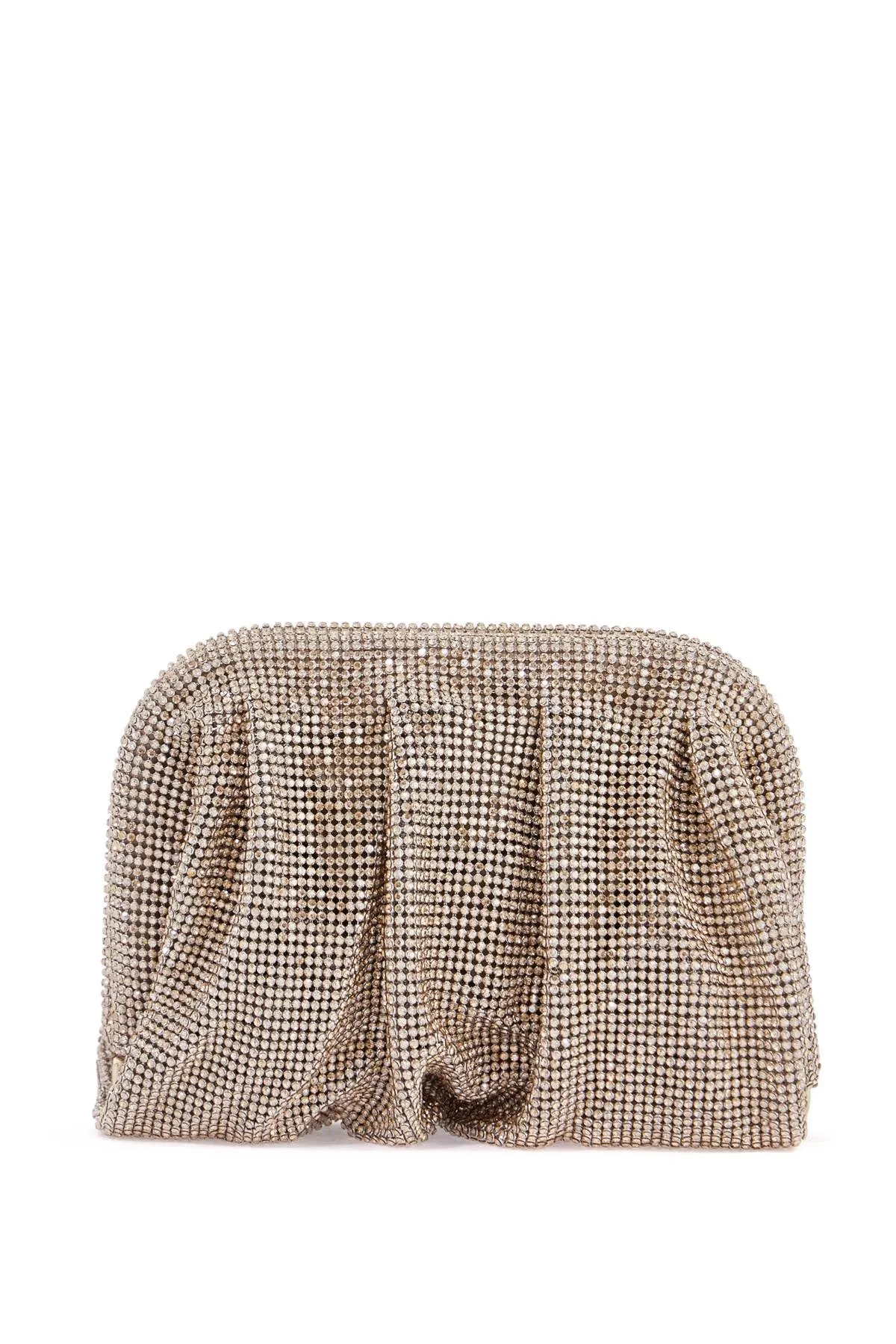 compact pleated light gold rhinestone evening bag SS25011 SHINE ON YOU CRAZY DIAMOND LIGHT GOLD