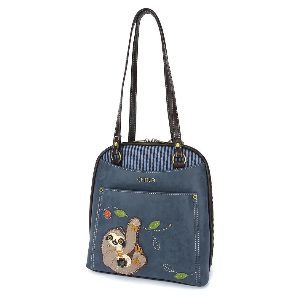 Convertible Backpack Purse - Sloth