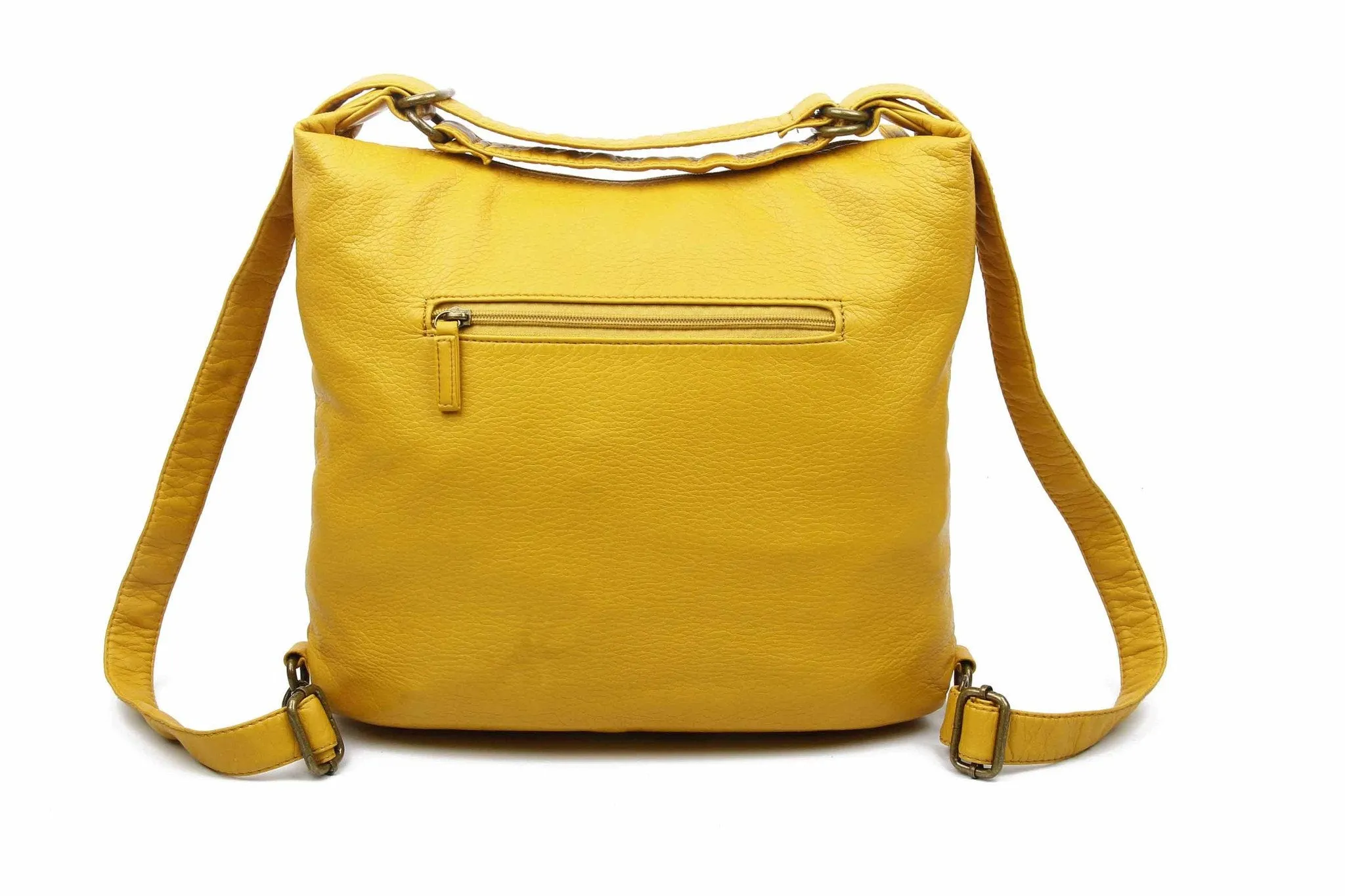 Convertible Crossbody Backpack - Mustard