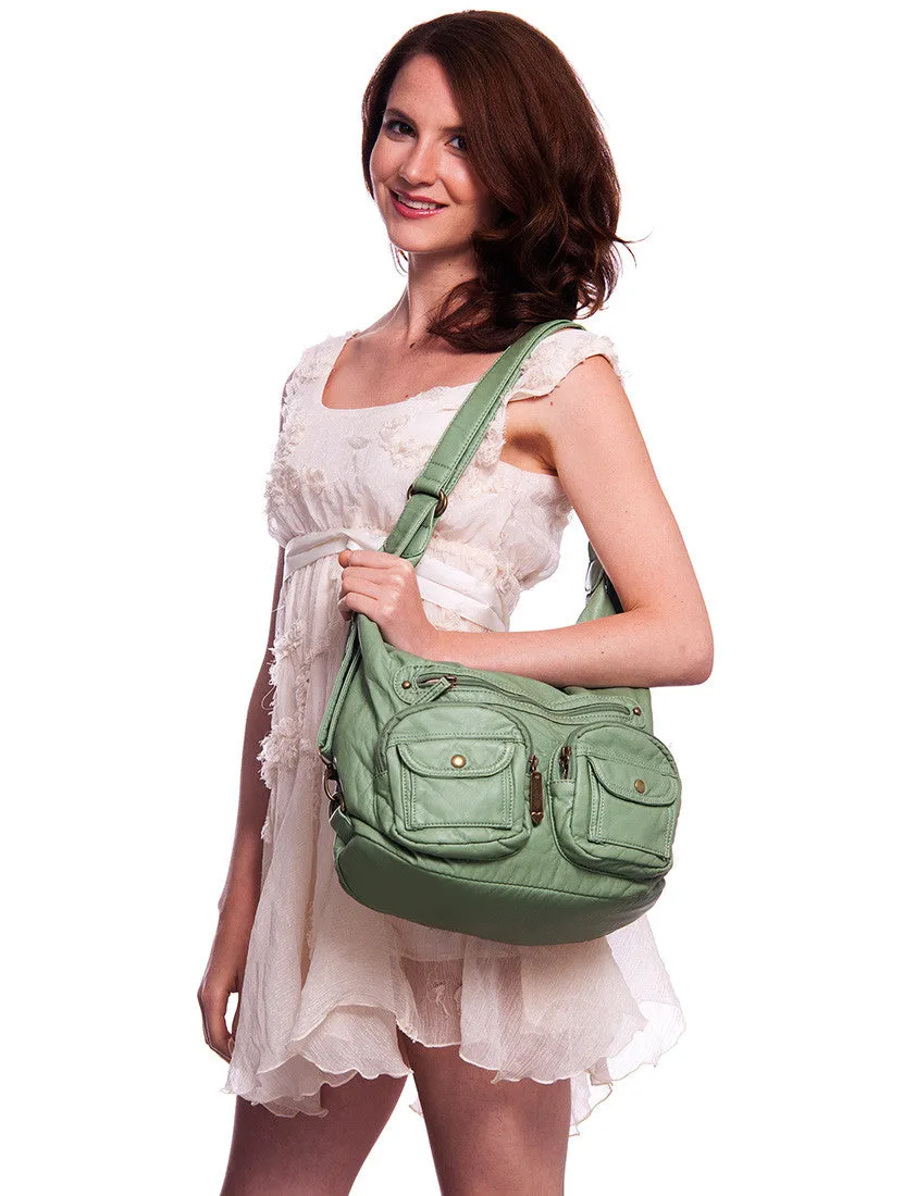 Convertible Crossbody Backpack - Red