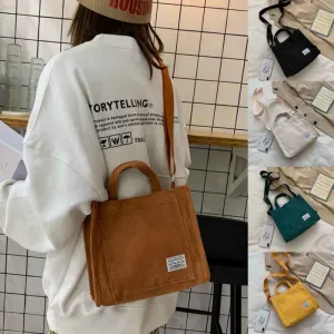 Corduroy Ladies Bag New Trend Single Shoulder Bag Solid Color