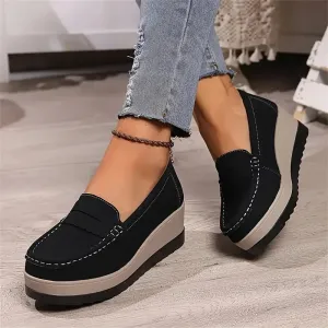 Damesslip loafers - Lichtgewicht, comfortabele schoenen met banddetail