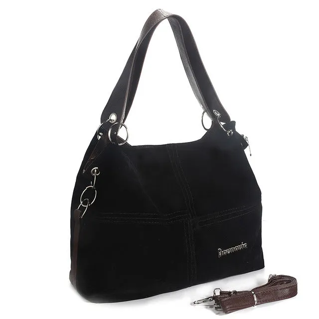 Daunavia Brand Handbag Women Shoulder Bag Female Large Tote Bag Soft Corduroy Leather Bag Crossbody