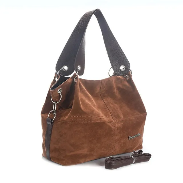Daunavia Brand Handbag Women Shoulder Bag Female Large Tote Bag Soft Corduroy Leather Bag Crossbody