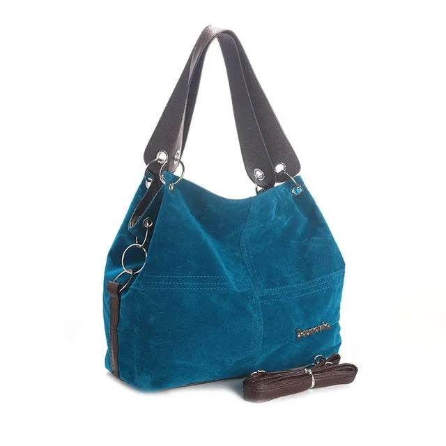 Daunavia Brand Handbag Women Shoulder Bag Female Large Tote Bag Soft Corduroy Leather Bag Crossbody