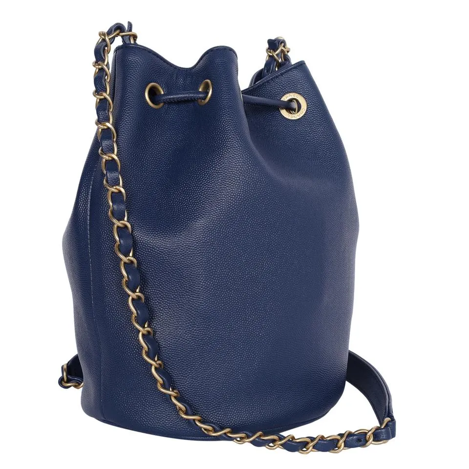 Deauville Drawstring Bucket Crossbody Bag Studded (Authentic Pre-owned)