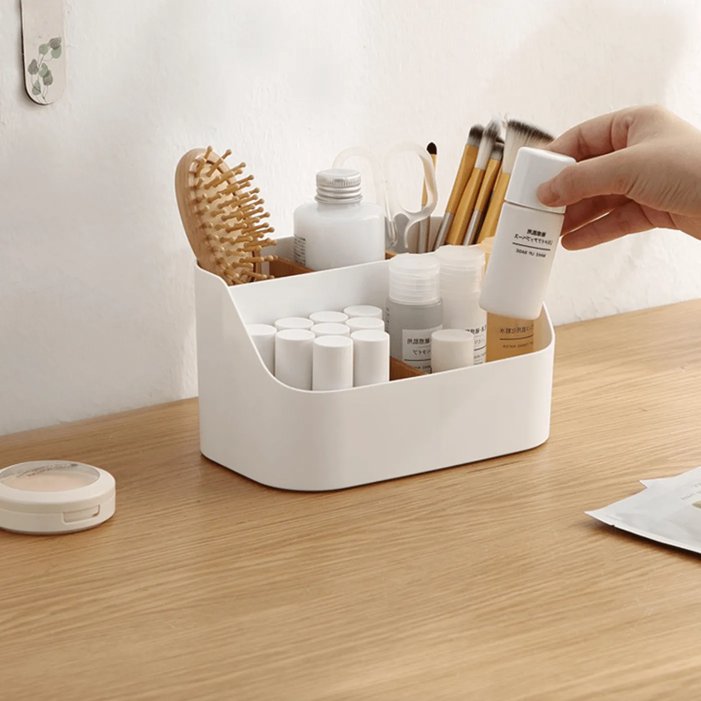 Desktop Organizer Storage Box - Ivory