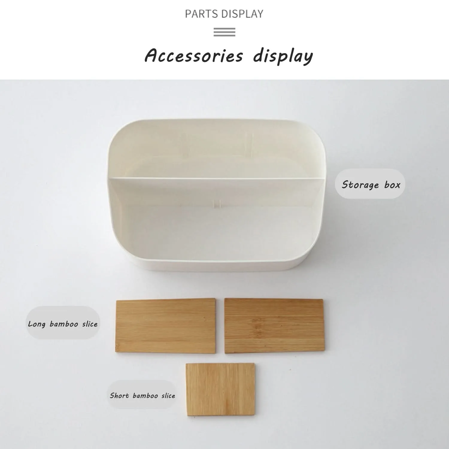 Desktop Organizer Storage Box - Ivory