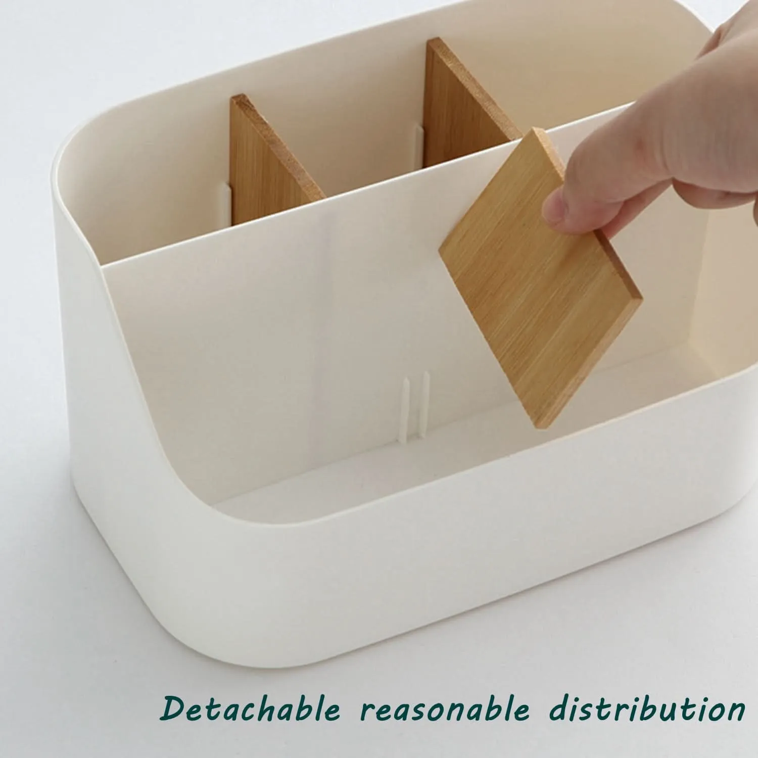 Desktop Organizer Storage Box - Ivory