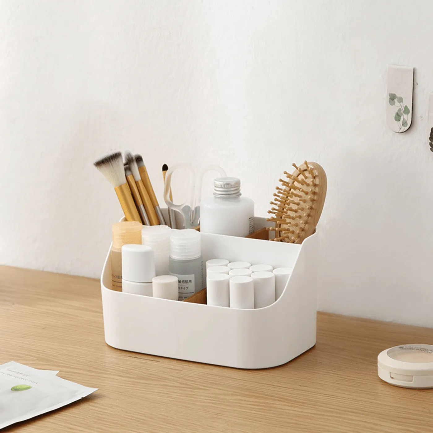 Desktop Organizer Storage Box - Ivory
