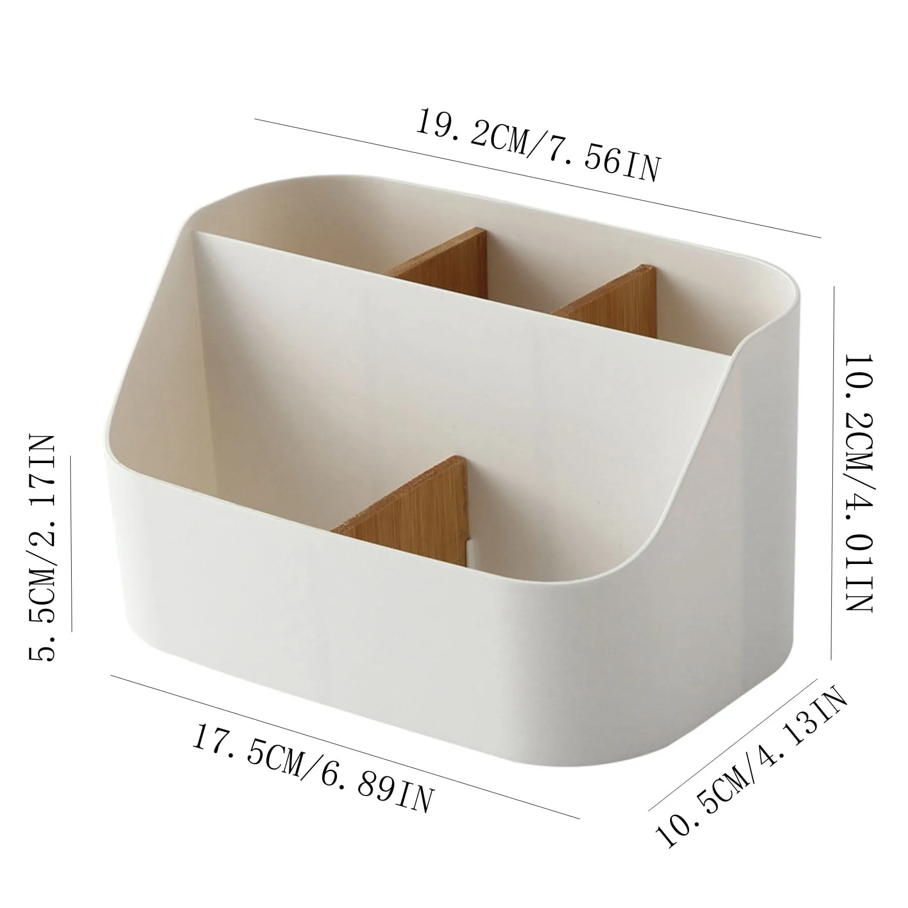 Desktop Organizer Storage Box - Ivory