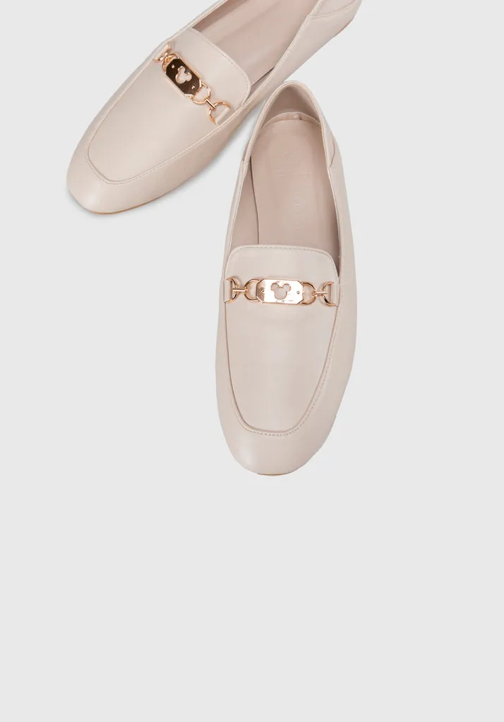 Disney Mickey Wonderful Square Toe Loafers (Nude)