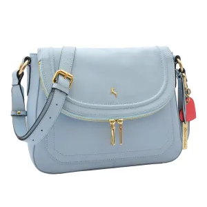 DR306 Women's Genuine Leather Crossbody Bag Sky Blue