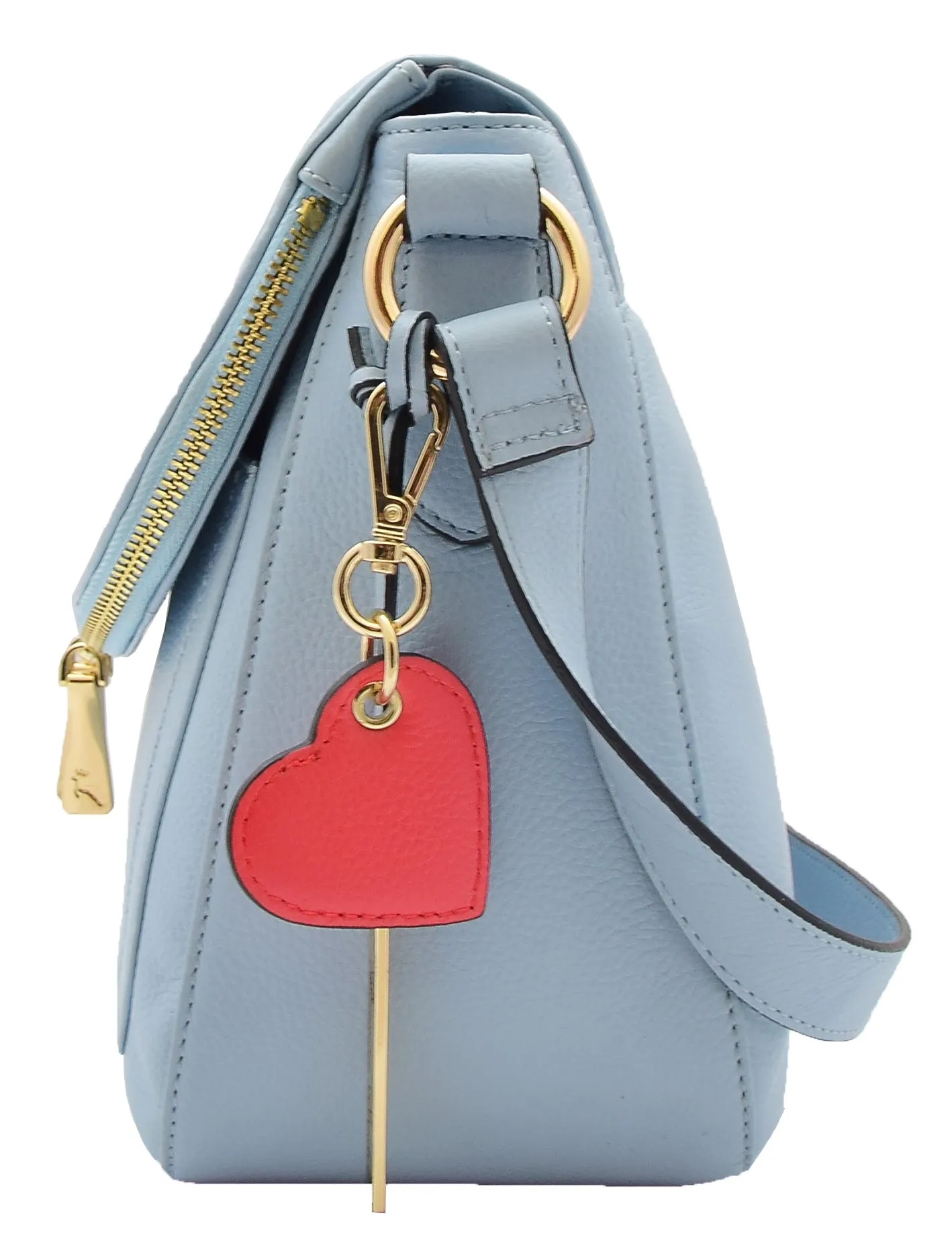 DR306 Women's Genuine Leather Crossbody Bag Sky Blue