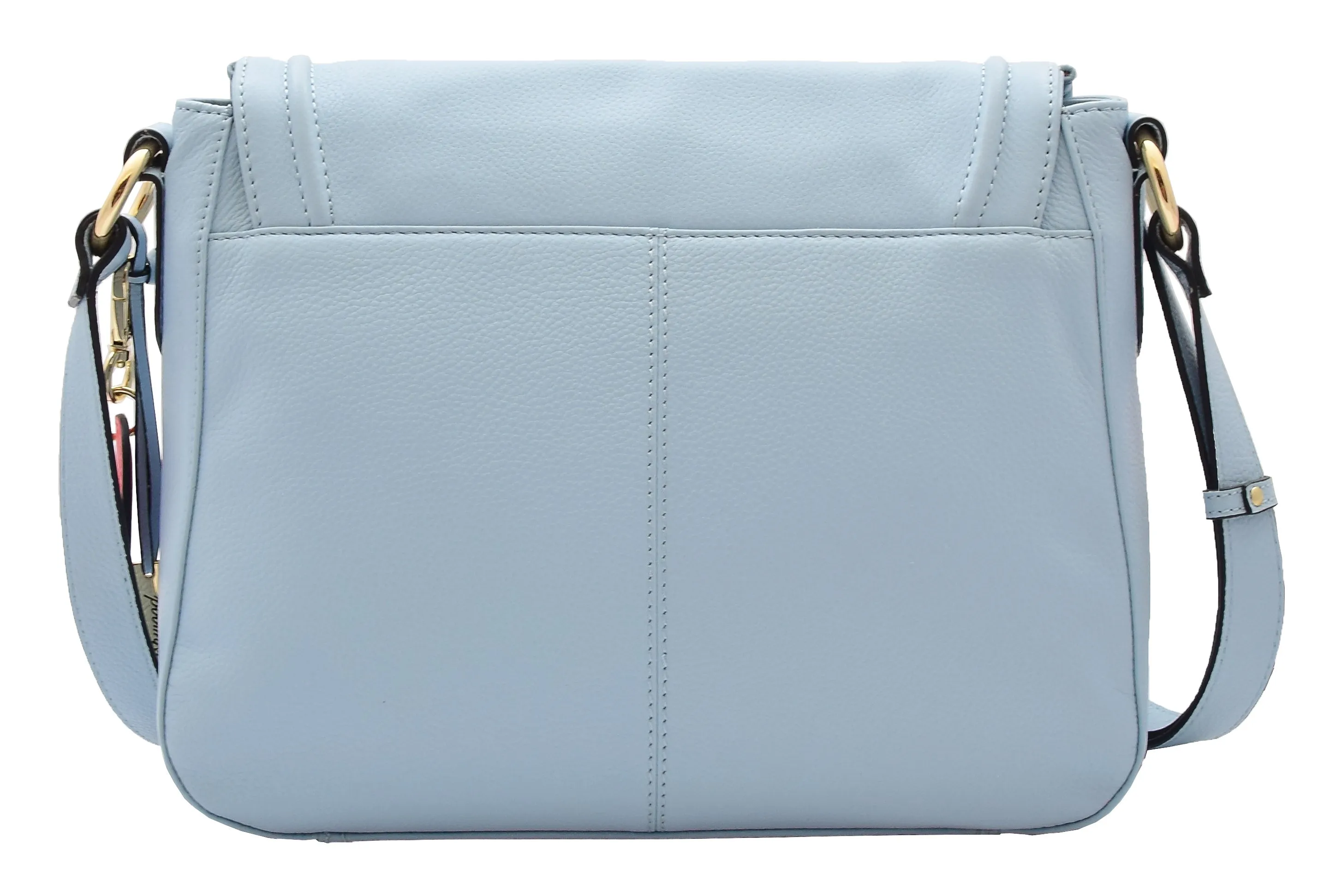 DR306 Women's Genuine Leather Crossbody Bag Sky Blue