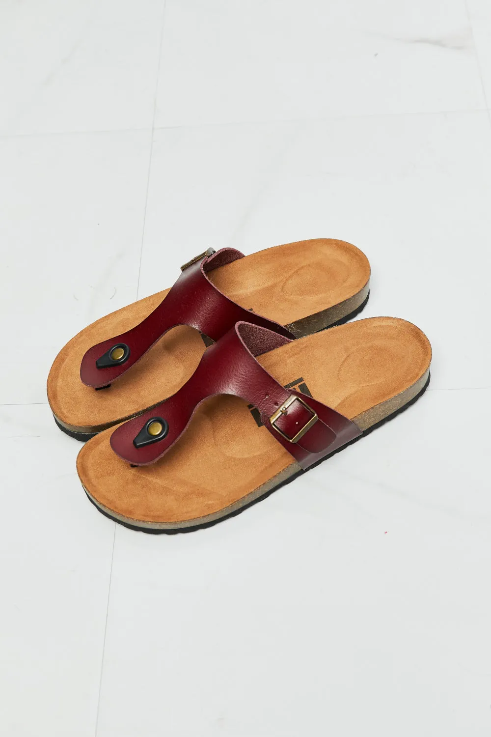 Drift Away T-Strap Sandal in Brown