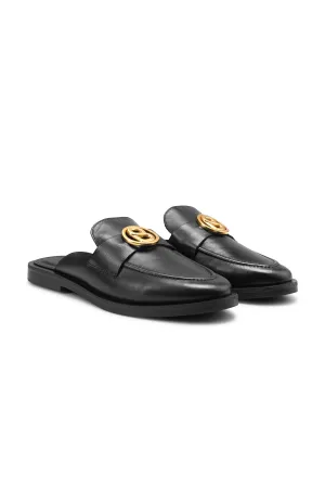 Elan Open Back Loafer - Black