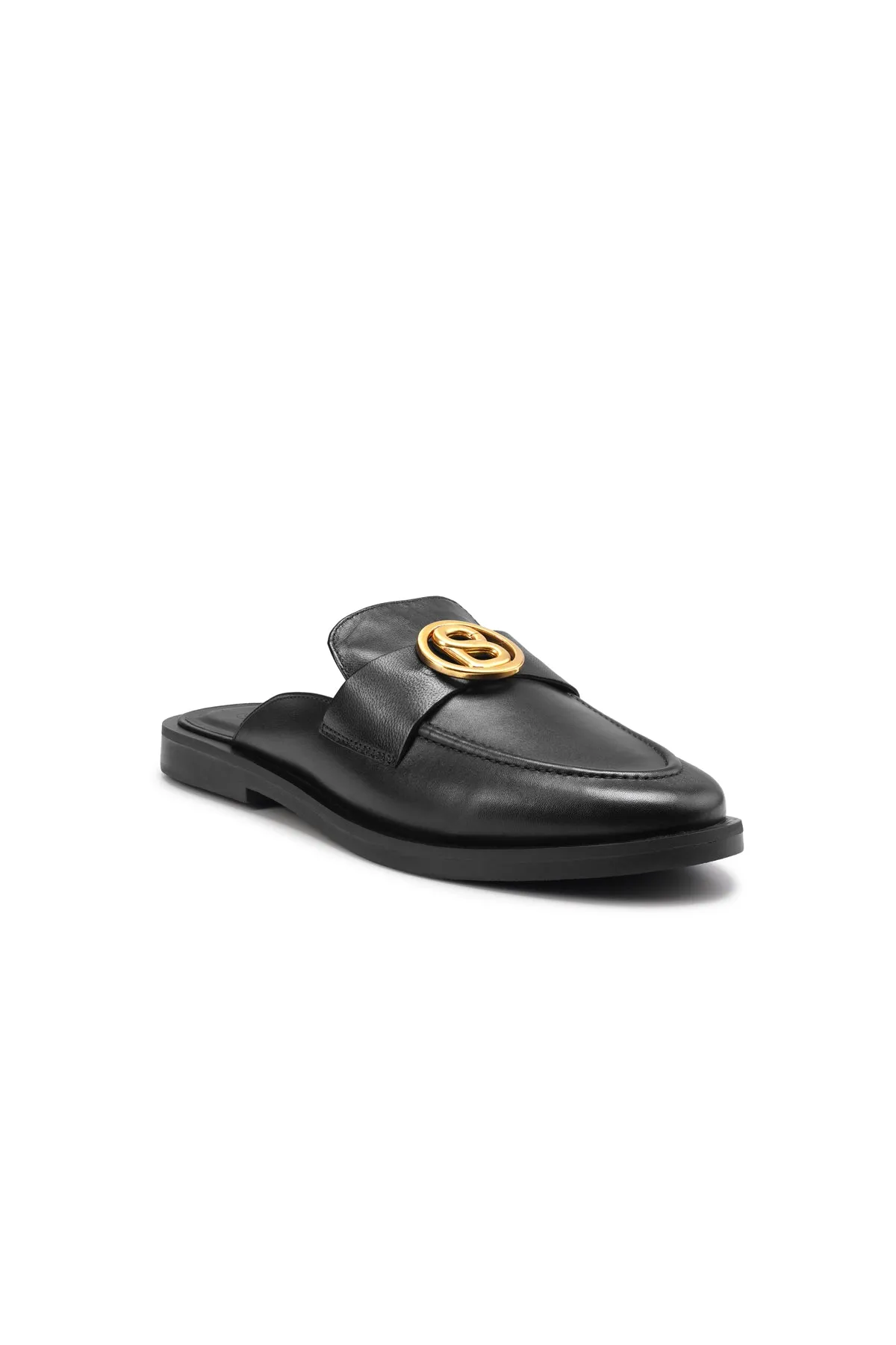 Elan Open Back Loafer - Black