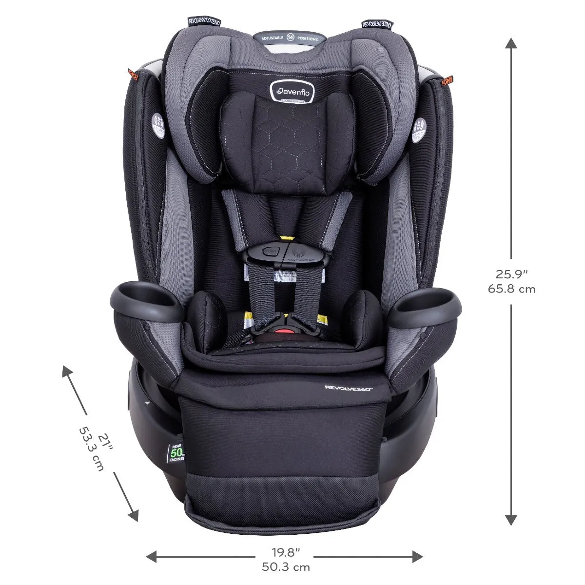 Evenflo - Revolve 360 Extend All-In-One Rotational Car Seat w/Quick Clean Cover (Core )