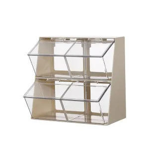 FaSoLa Tea Bag Storage Box - Dustproof, Off-White
