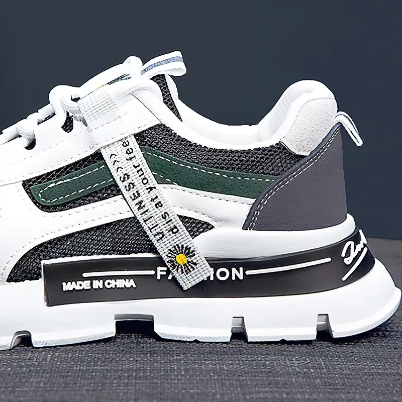 Female Lace Up Sneakers with Daisy / Casual Women's Sports Shoes with Thick Bottom