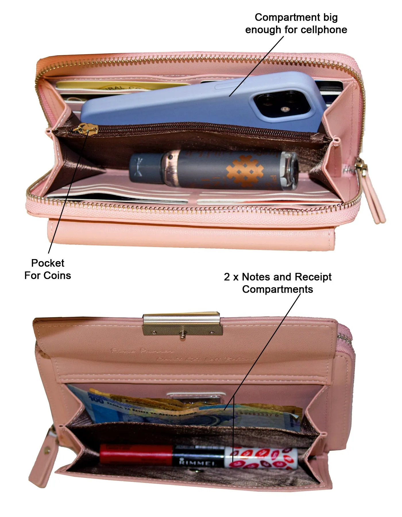 Fino F570 Faux Leather Card Holder/ Clutch Bag/ Phone Bag/ Bag Organiser