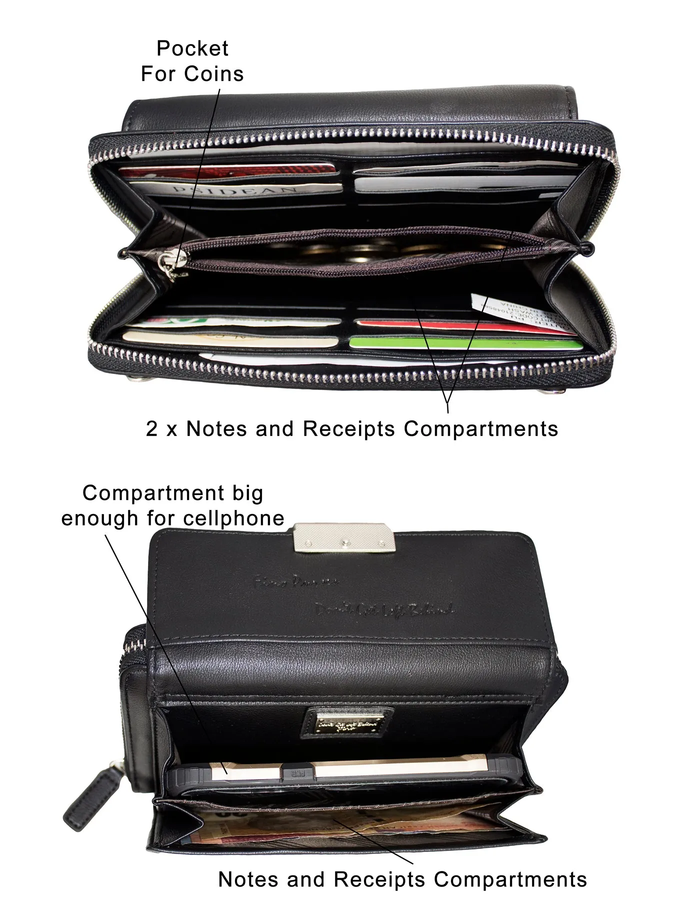 Fino F570 Faux Leather Card Holder/ Clutch Bag/ Phone Bag/ Bag Organiser