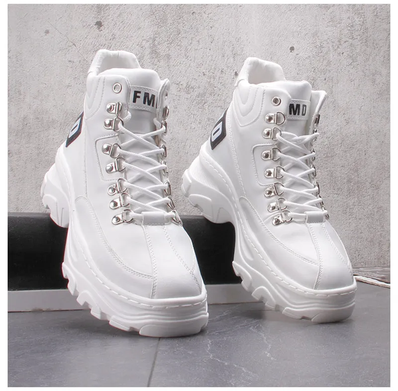 FRANTA CAMILA MARTIN CHUNKY SOLE HIGH TOP SNEAKER BOOTS