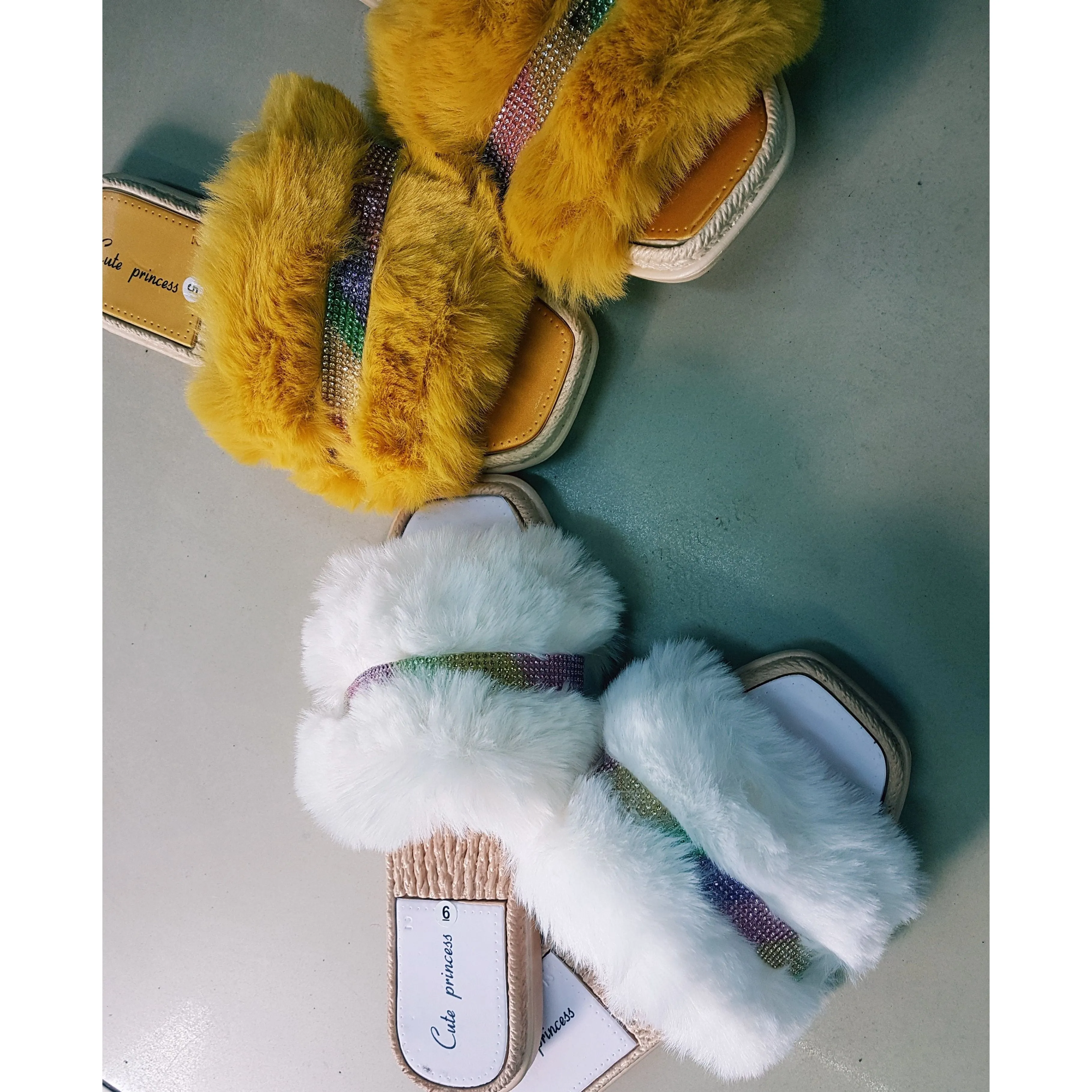 Furry Slides Outside Sexy Shoes