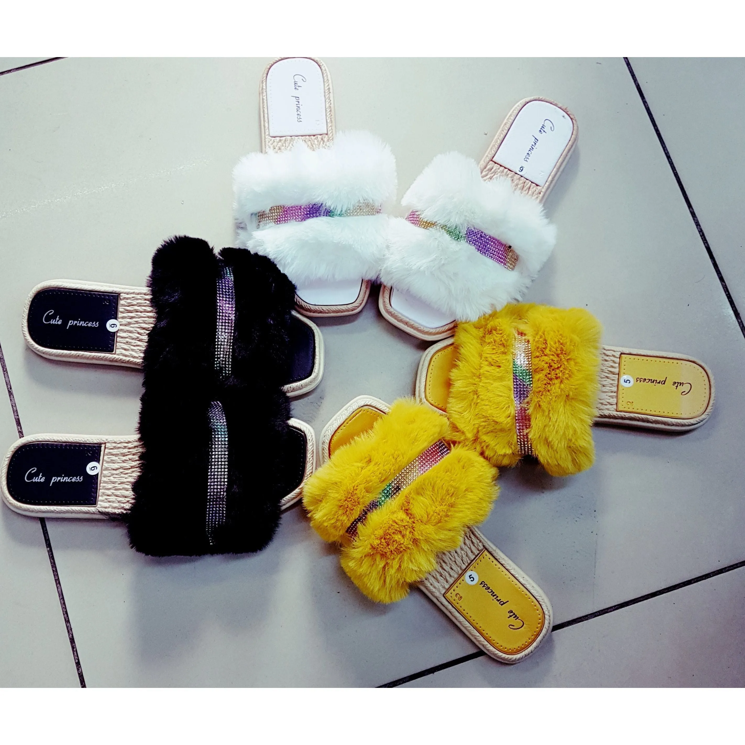 Furry Slides Outside Sexy Shoes