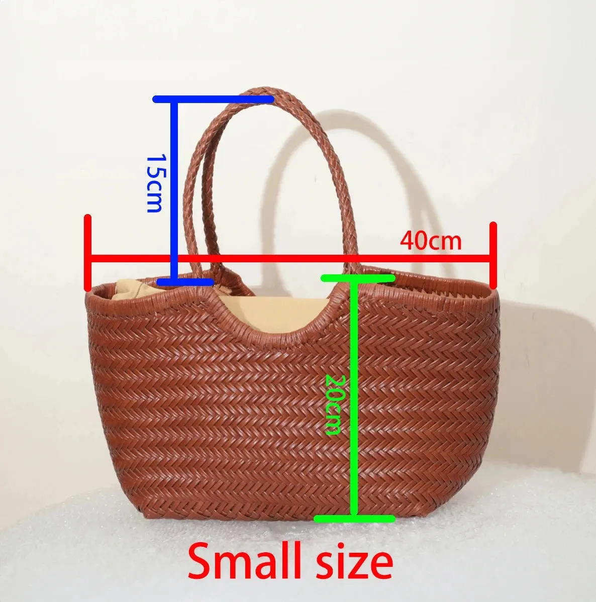 Genuine Leather Bag Weaving Casual Big Tote Purse Cowhide Handbags